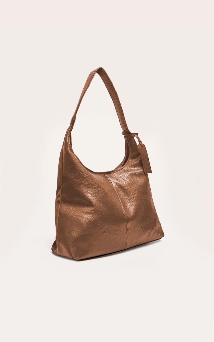 Tan Faux Suede Tote Bag Product Image
