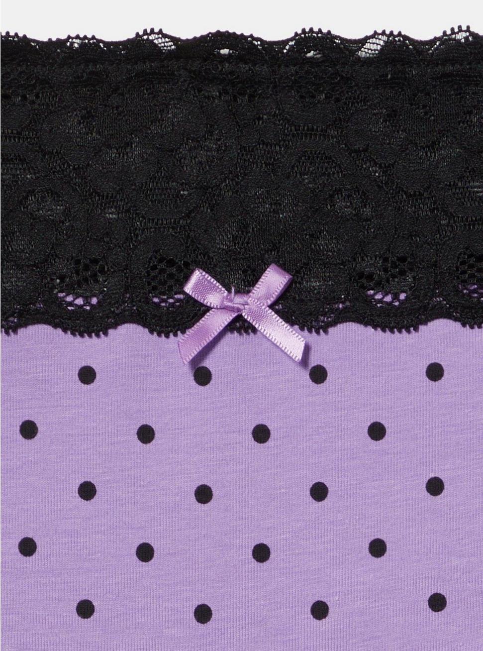 Cotton Mid-Rise Hipster Lace Trim Panty Product Image