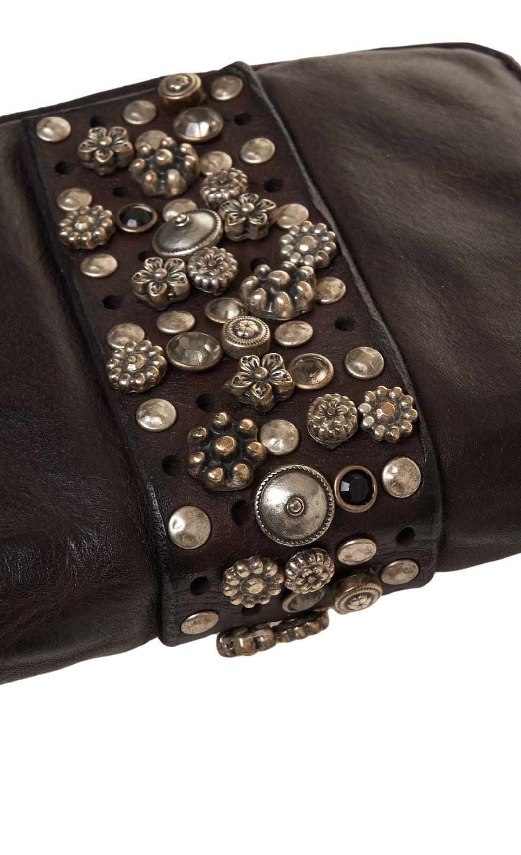 Leather wallet with stud detail Product Image