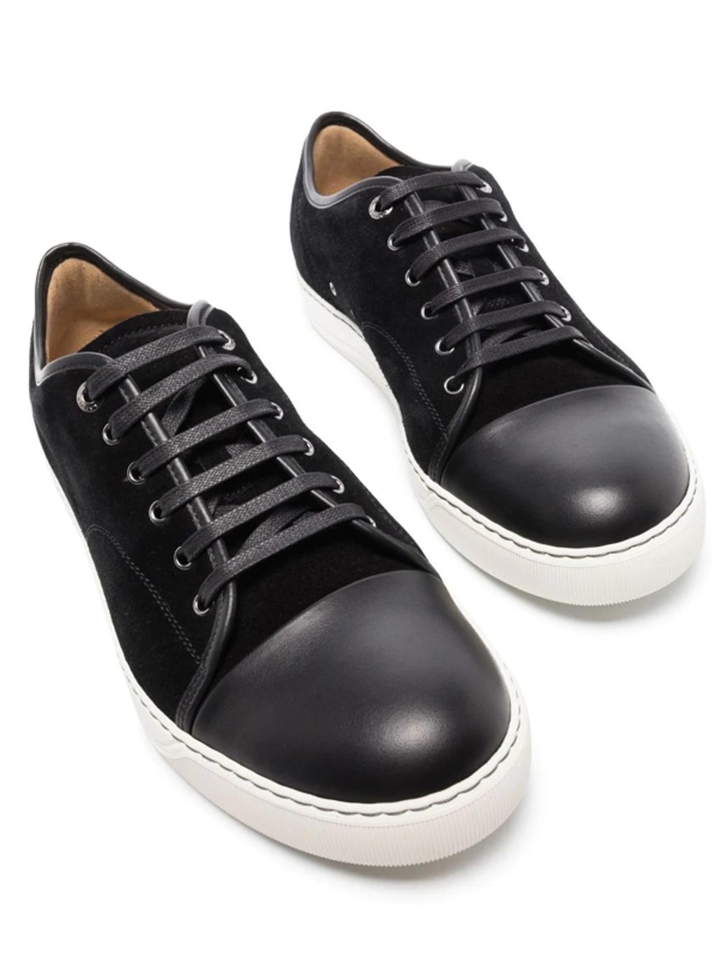 Black DBB1 Suede & Patent Leather Sneakers Product Image