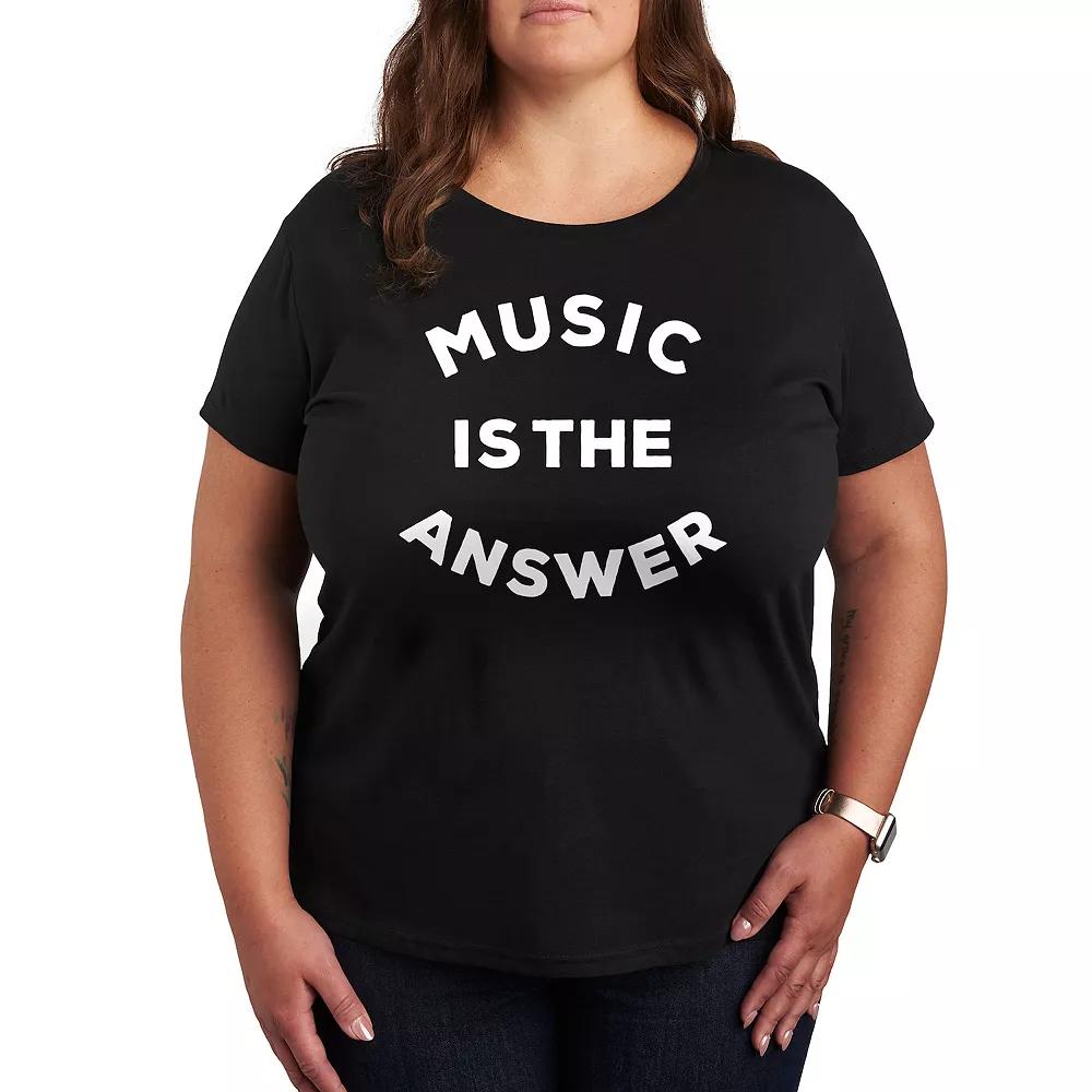 Plus Music is the Answer Graphic Tee, Women's,  Product Image