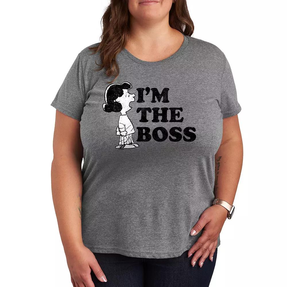 Plus Peanuts Lucy I'm The Boss Graphic Tee, Women's,  Product Image