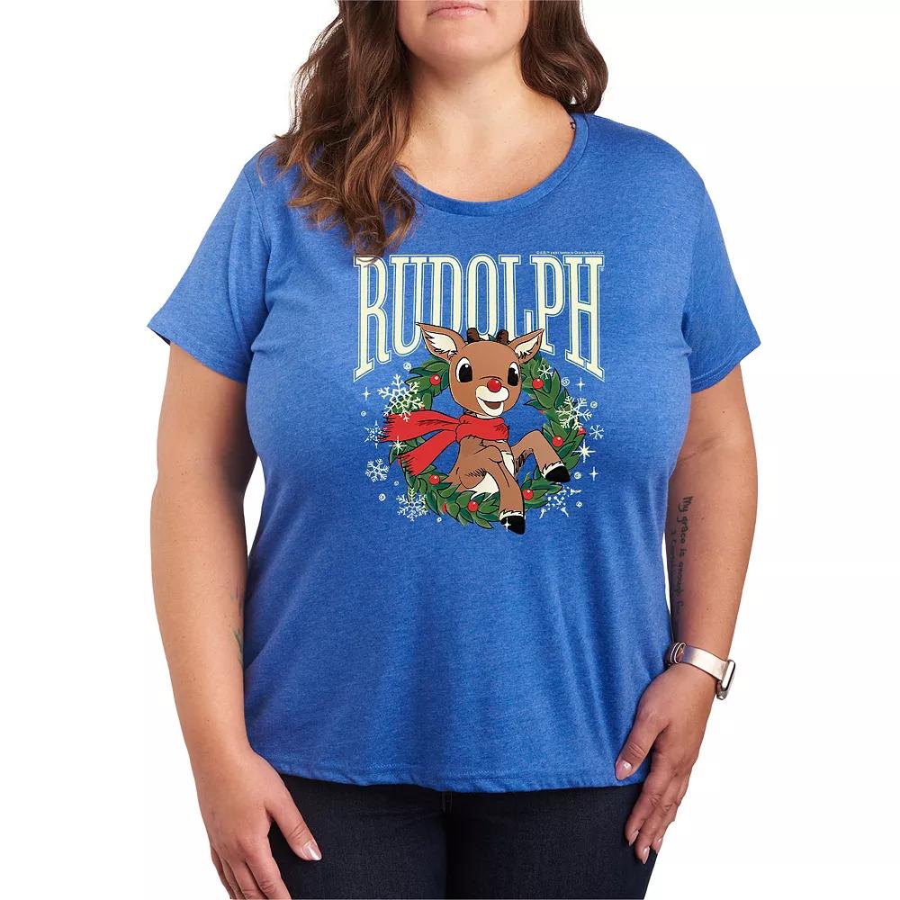 Plus Size Marvel Captain America Collegiate Graphic Tee, Women's, Size: 4XL, Grey Royal Blue Product Image