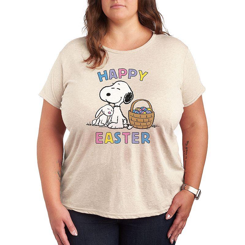 Plus Peanuts Snoopy And Bunny Graphic Tee, Women's,  Product Image