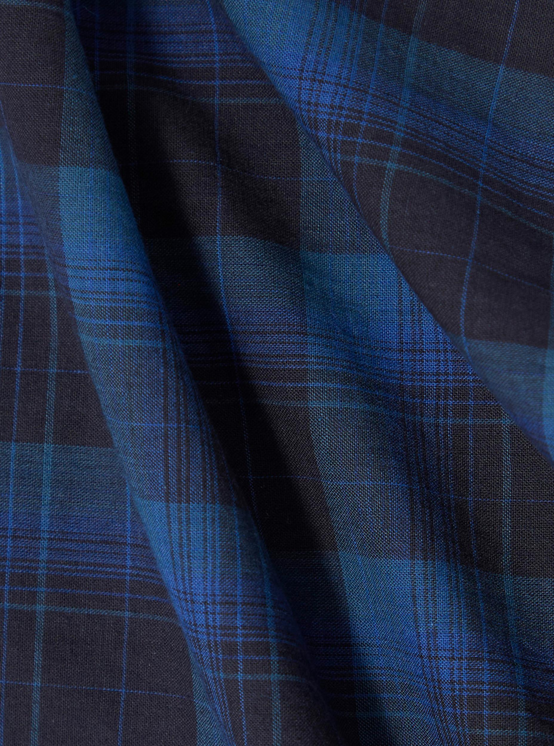 Navy/Blue Check Short Pyjama Set Product Image