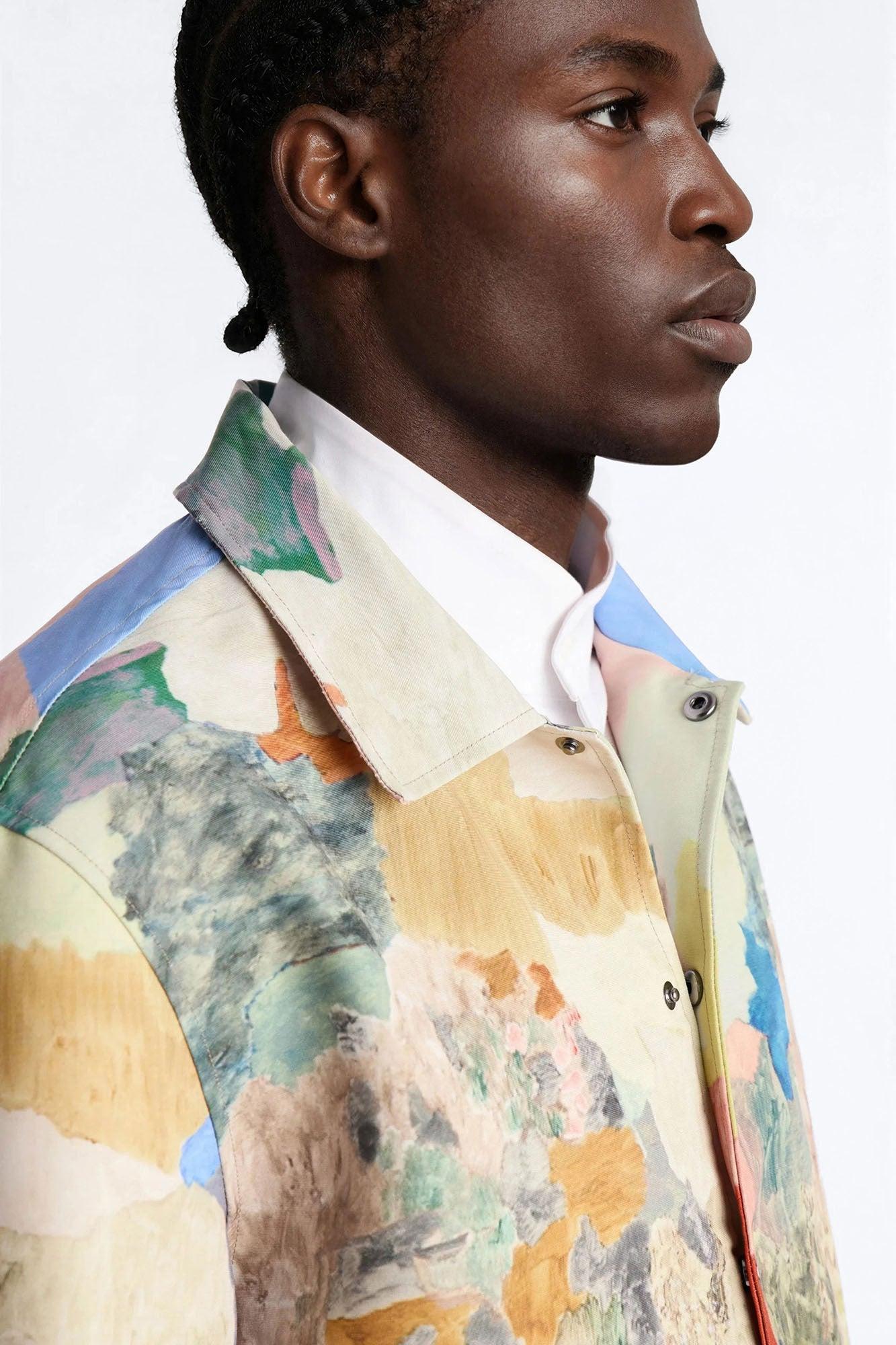 Relaxed Painters Room Printed Coach Jacket - Multi Color Product Image