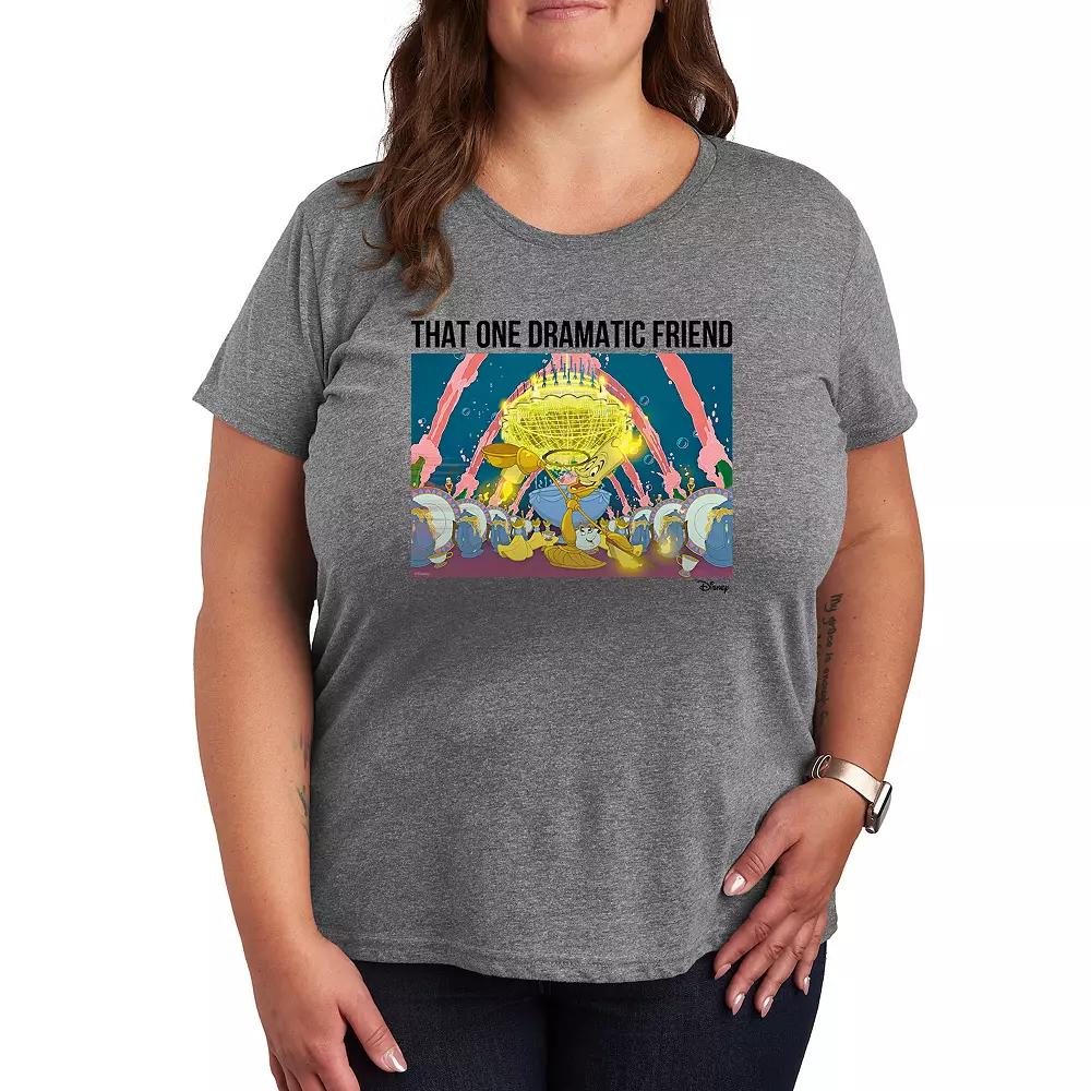 Disney's Beauty and the Beast Plus Dramatic Friend Meme Graphic Tee, Women's,  Product Image