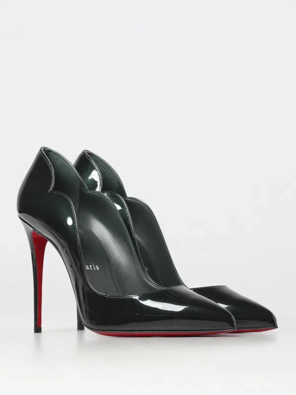 CHRISTIAN LOUBOUTIN Hot Chick Black Patent Leather Pumps Product Image