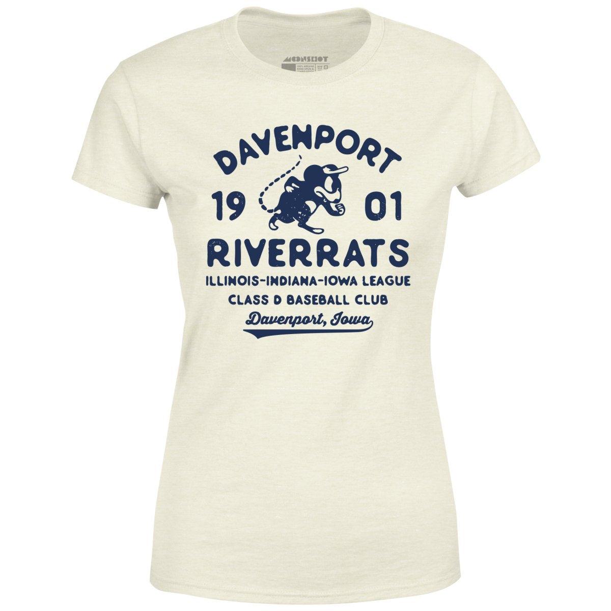 Davenport River Rats - Iowa - Vintage Defunct Baseball Teams - Women's T-Shirt Female Product Image