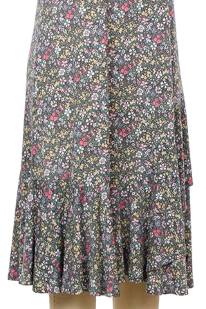 Cap Sleeve Miriam Ditsy Print Dress Product Image