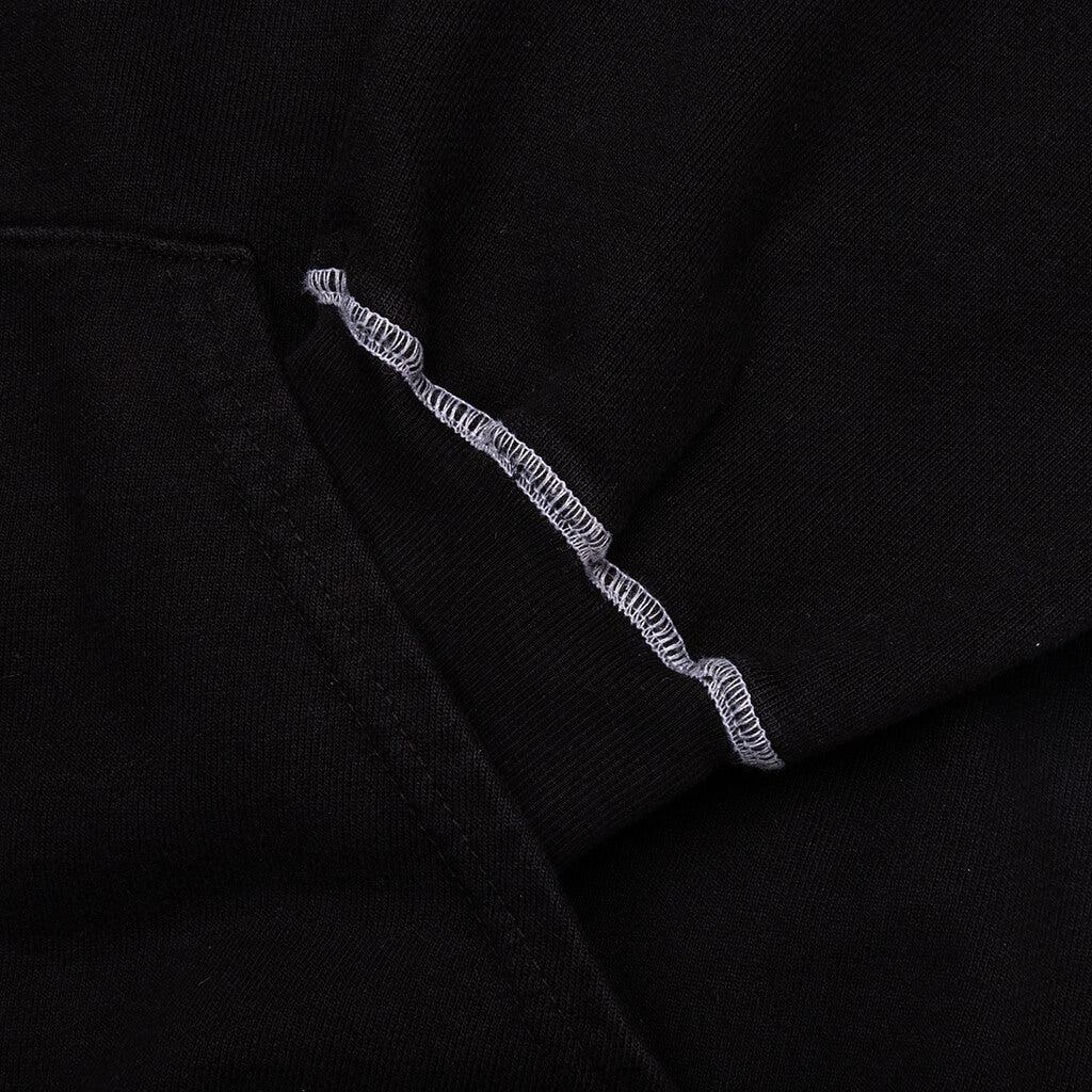 Contrast Stitch Hoodie - Black Male Product Image