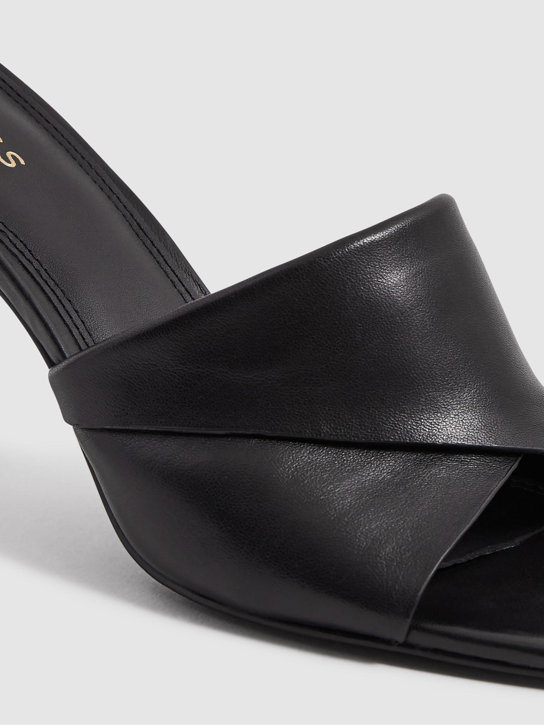 Folded Mules in Black Product Image