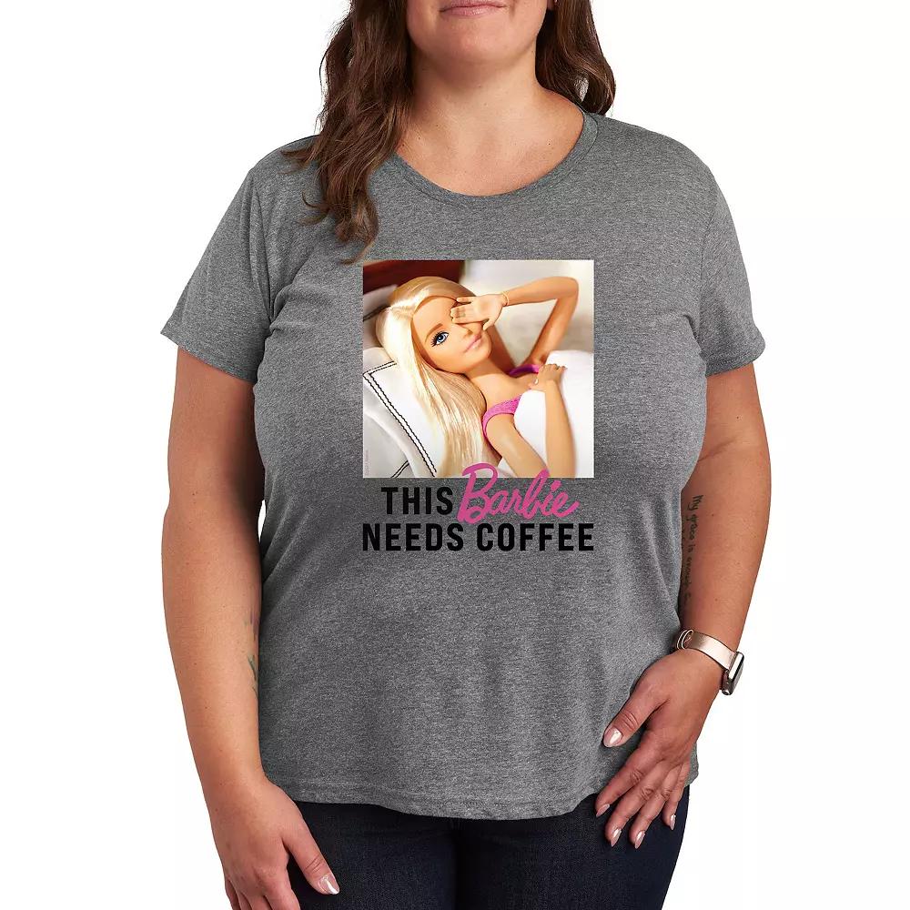 Plus Barbie® Needs Coffee Graphic Tee, Women's,  Product Image