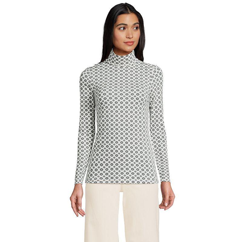 Petite Lands' End Lightweight Fitted Long Sleeve Turtleneck, Women's,  Product Image