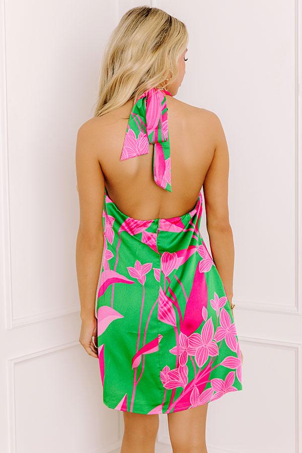 Sunset Sangria Satin Floral Mini Dress Baby Product Image