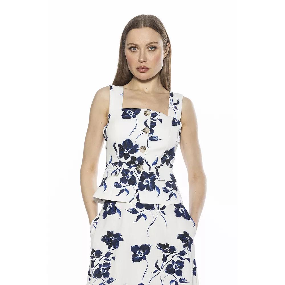 Women's ALEXIA ADMOR Poelne Removable Strap Button Down Vest Top,  Product Image