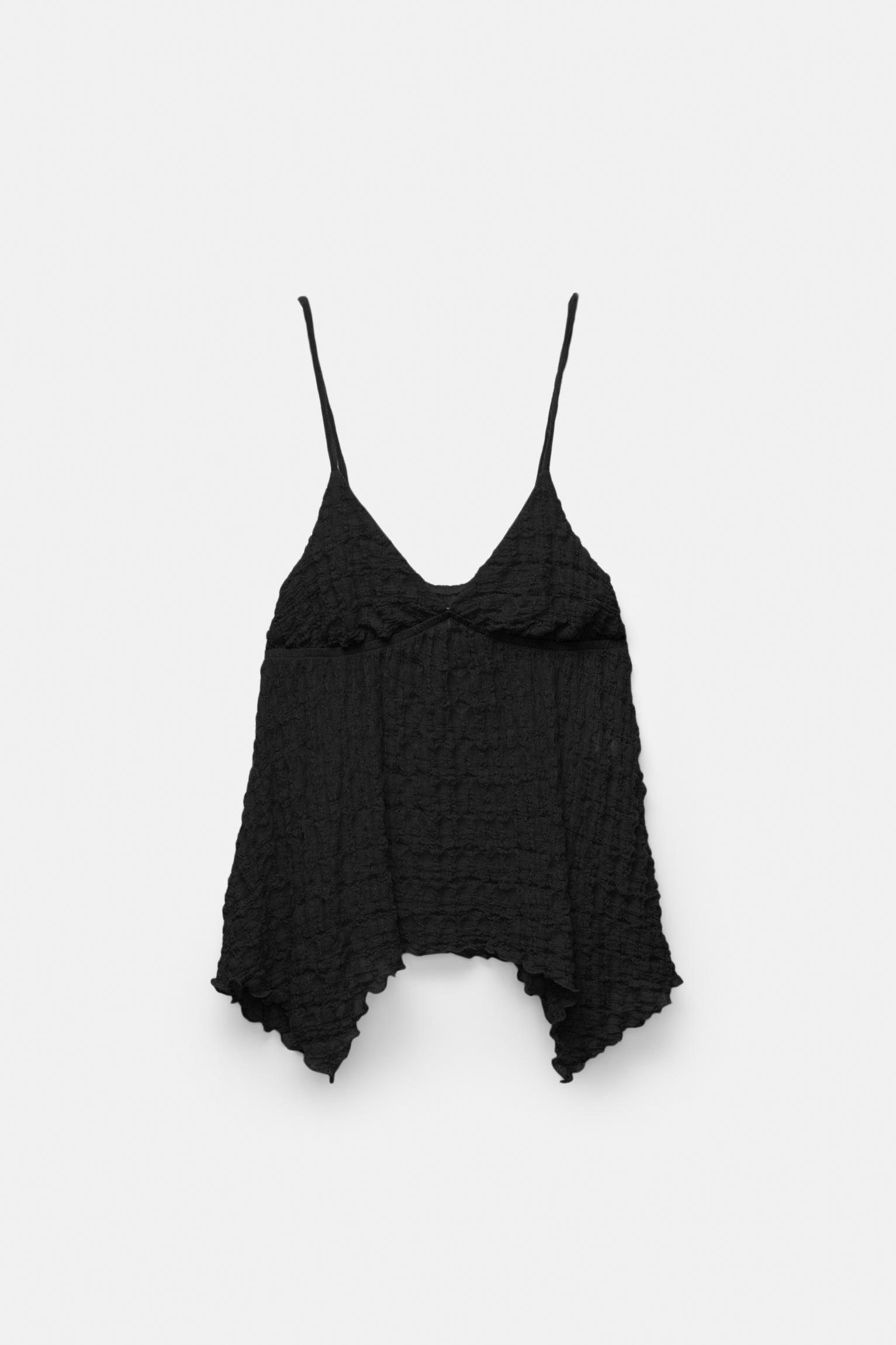 Textured strappy top Product Image