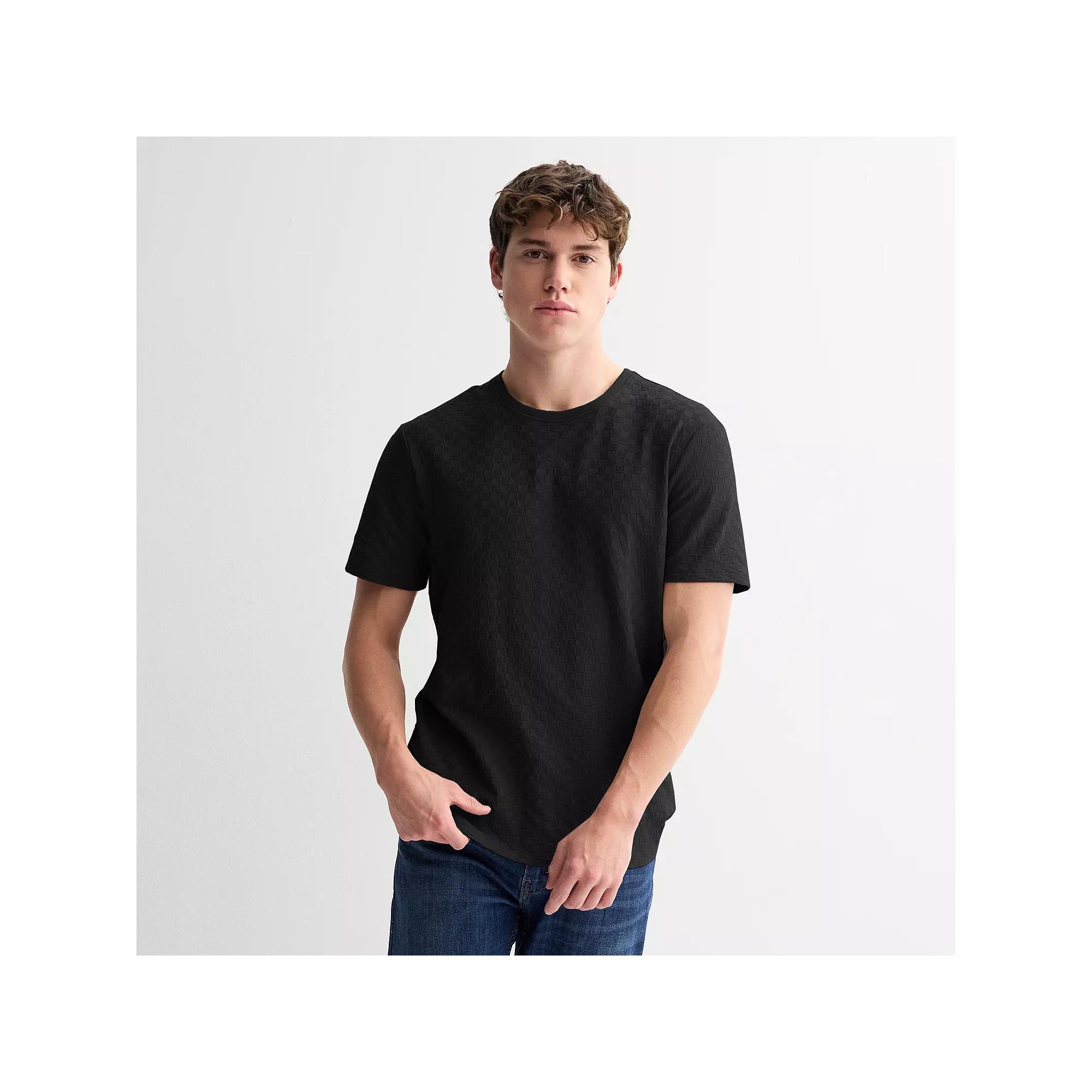 Men's Apt. 9 Textured Tee, Size: Small, Mineral Black Product Image