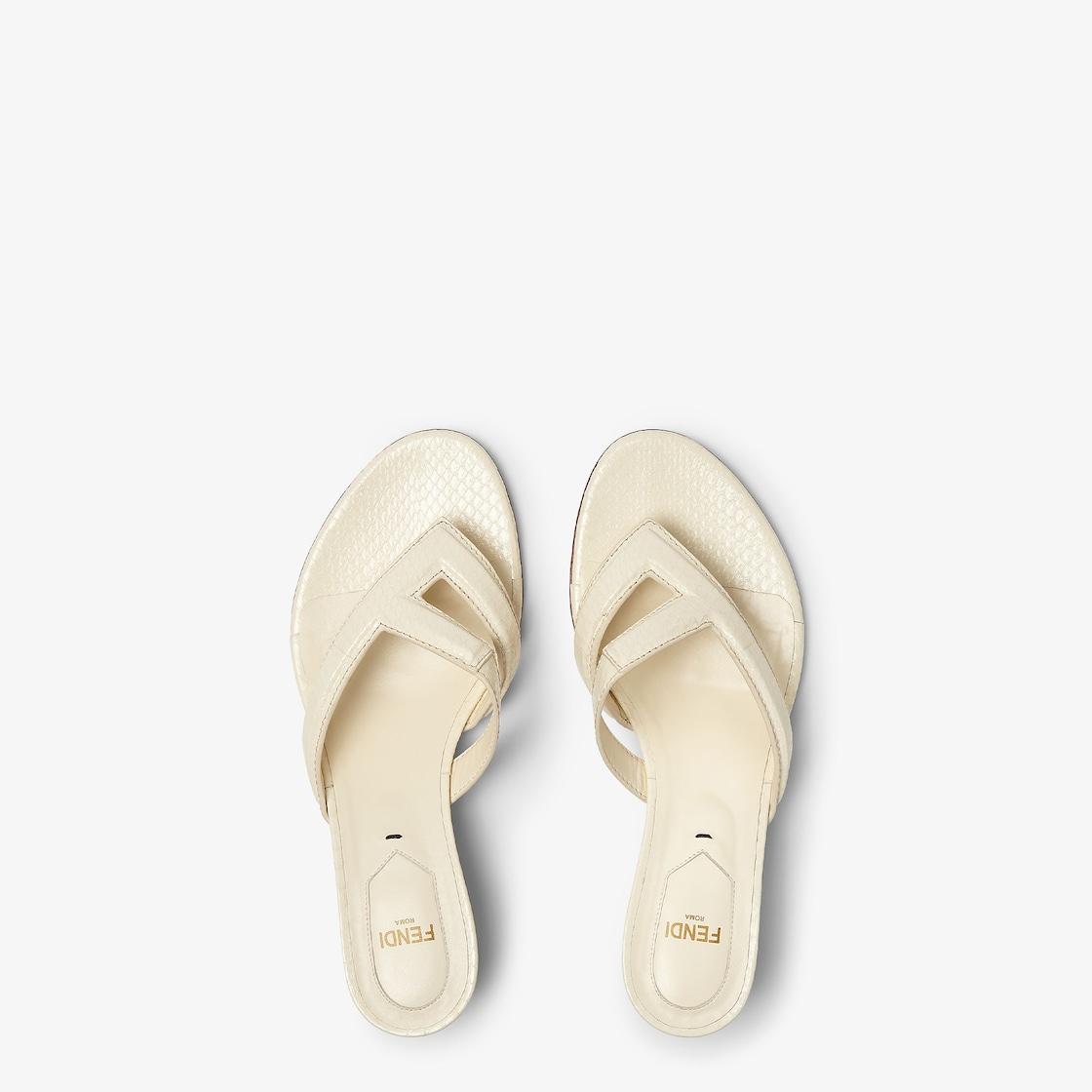 Fendi FlingYellow ayers medium-heeled thong sandals Product Image