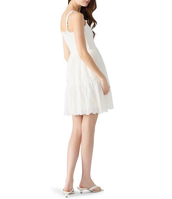 Steve Madden Preston Eyelet Square Neck Sleeveless Tiered Dress Product Image