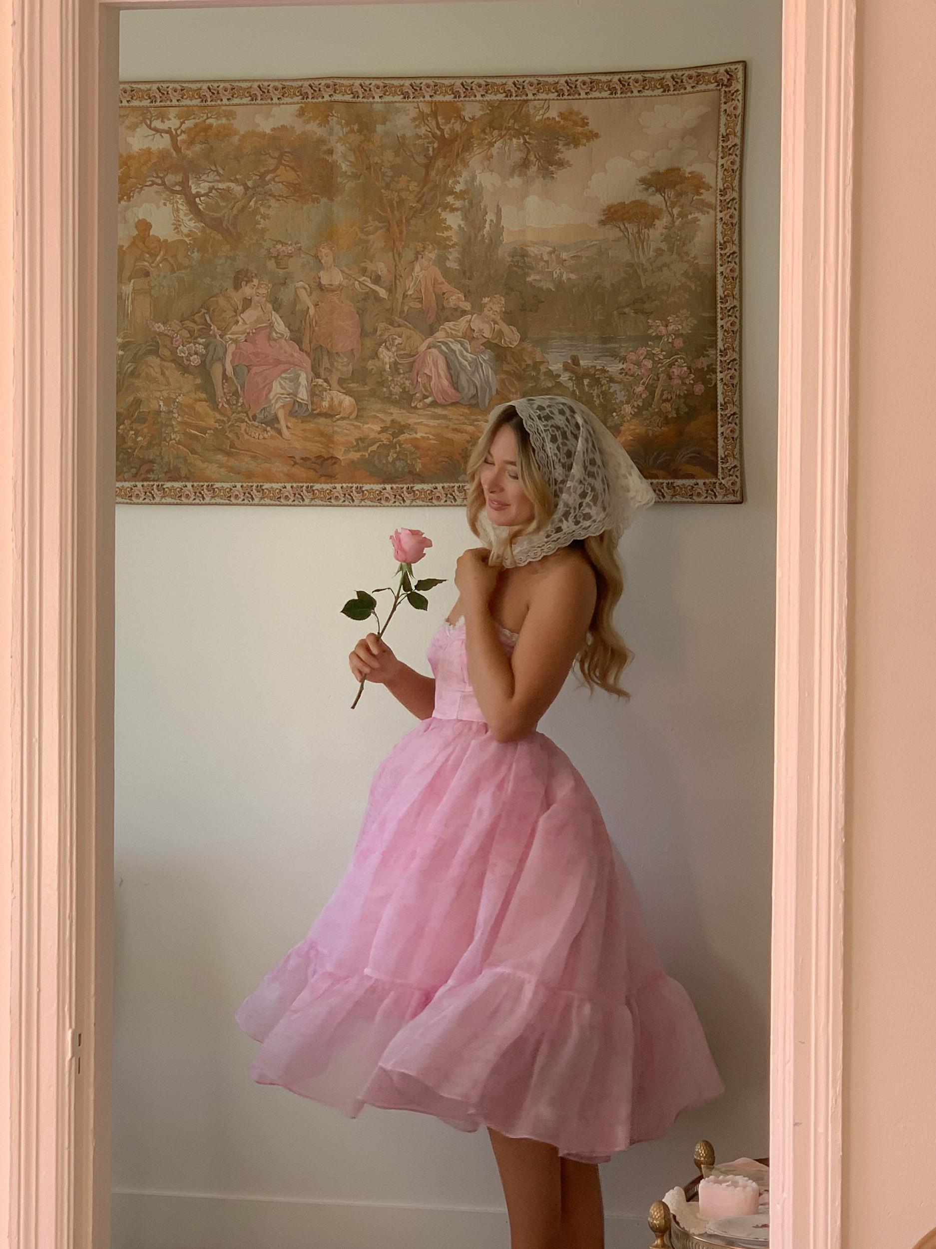 The Pink Porcelain French Corset Puff Dress Product Image