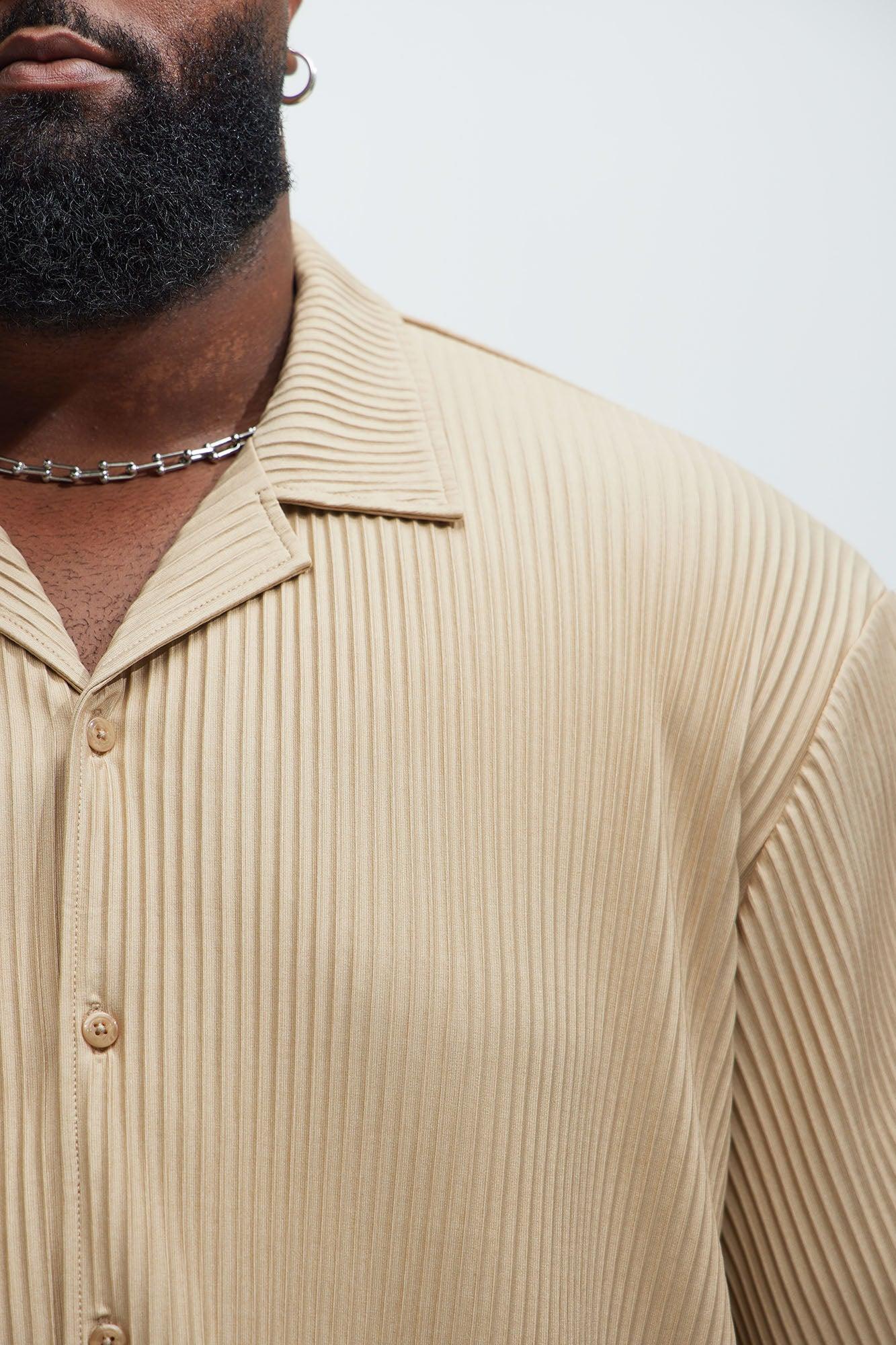 Potential Pleated Shirt - Tan Product Image