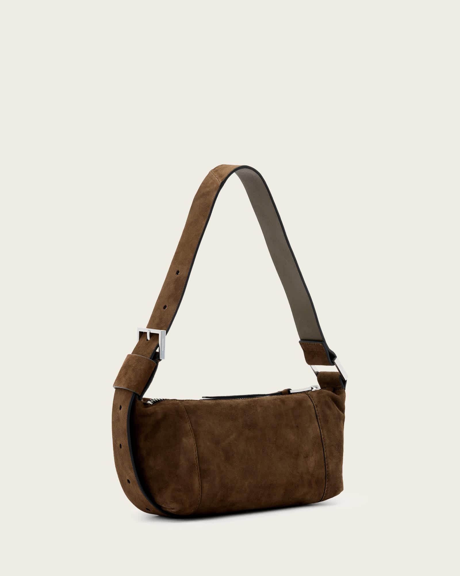 Vega Suede Mini Bag FANGO BROWN | ALLSAINTS US Product Image