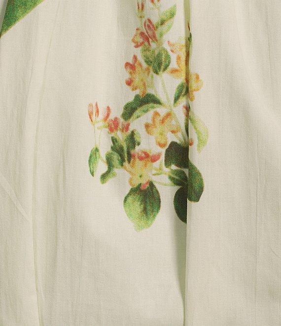 En Saison Ashley Floral Button Down Collar Neck Short Sleeve Mini Shirt Dress Product Image