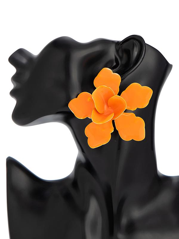 Flower Shape Drop Earrings Product Image