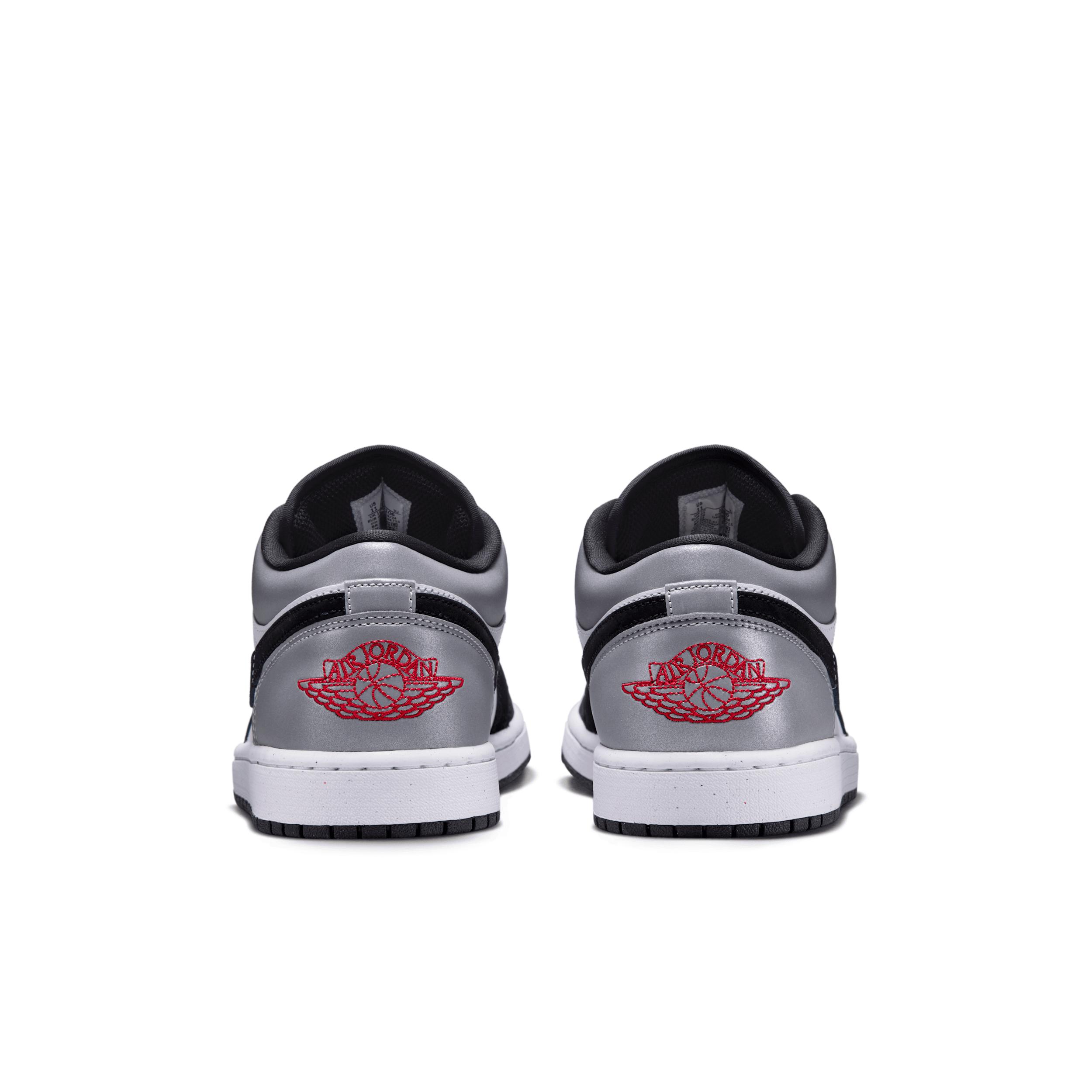 Jordan Mens Jordan Air Jordan 1 Low SE - Mens Shoes Fire Red/White/Matte Silver Product Image