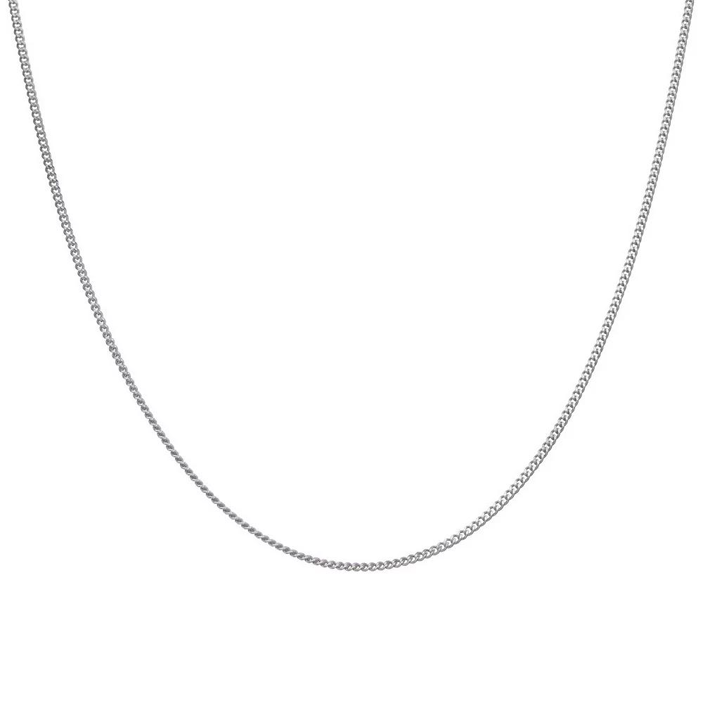 Giorgio di Vicenza Sterling Silver Italian Thin Curb Chain Necklace, Women's, Size: 22" Product Image