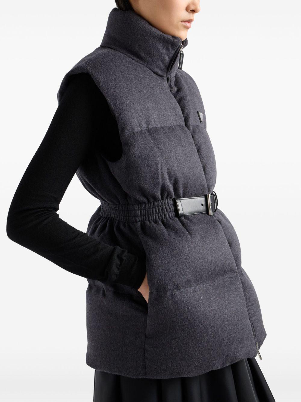 belted down-padded gilet  Product Image