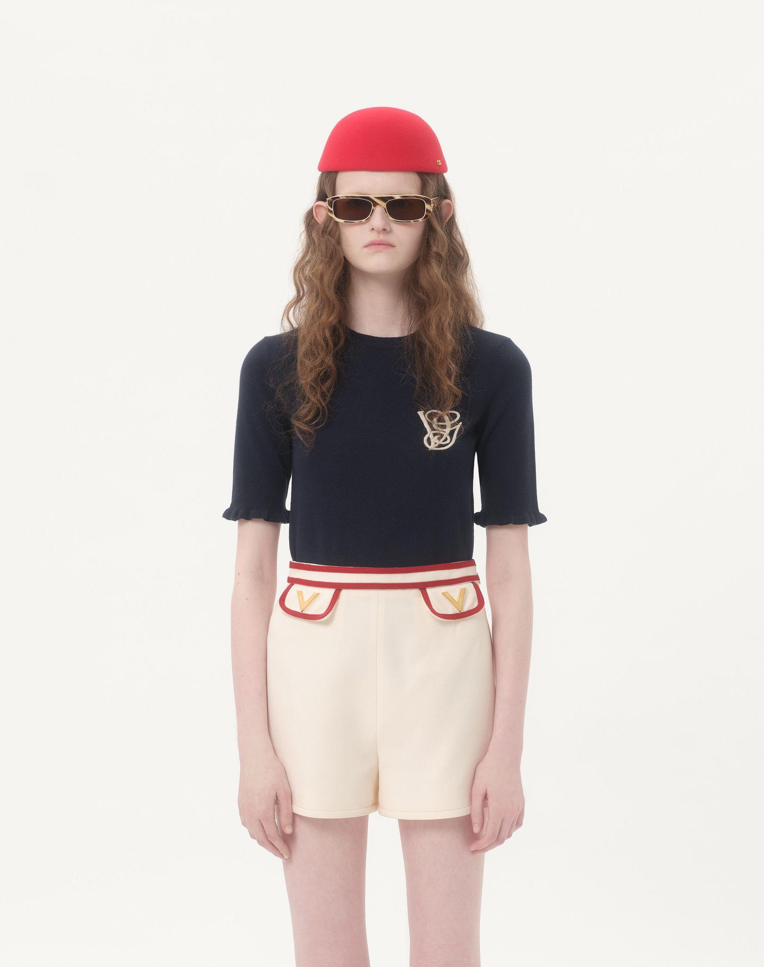 Embroidered Wool Top Product Image