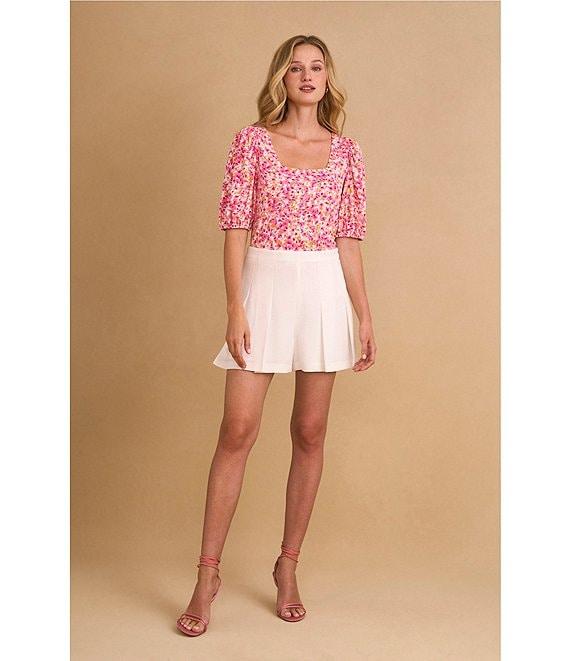 CeCe Mid Rise Pleated Skort Product Image