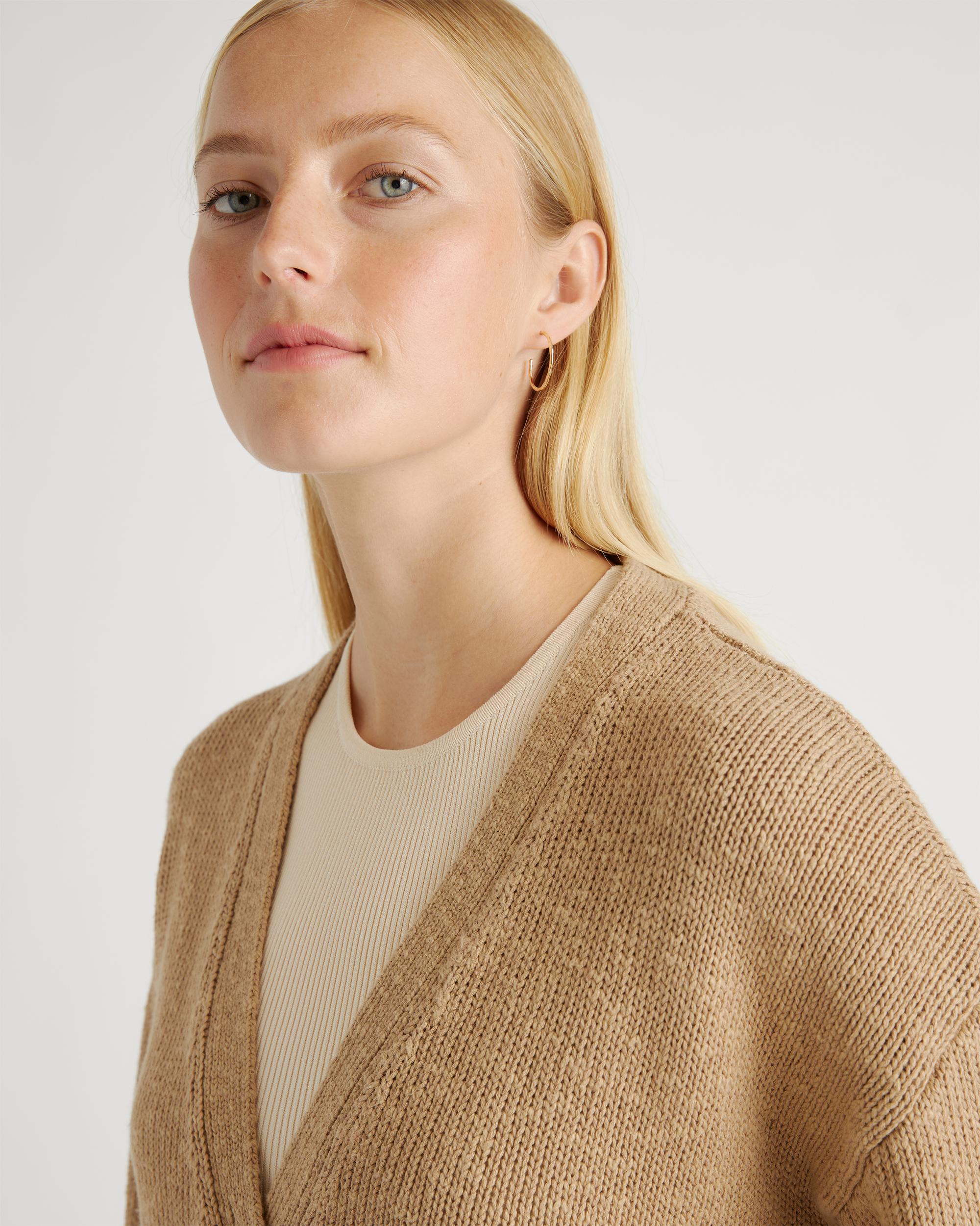 Quince | Women's Cotton Linen Relaxed Cardigan Sweater Size XL, Organic Cotton Product Image