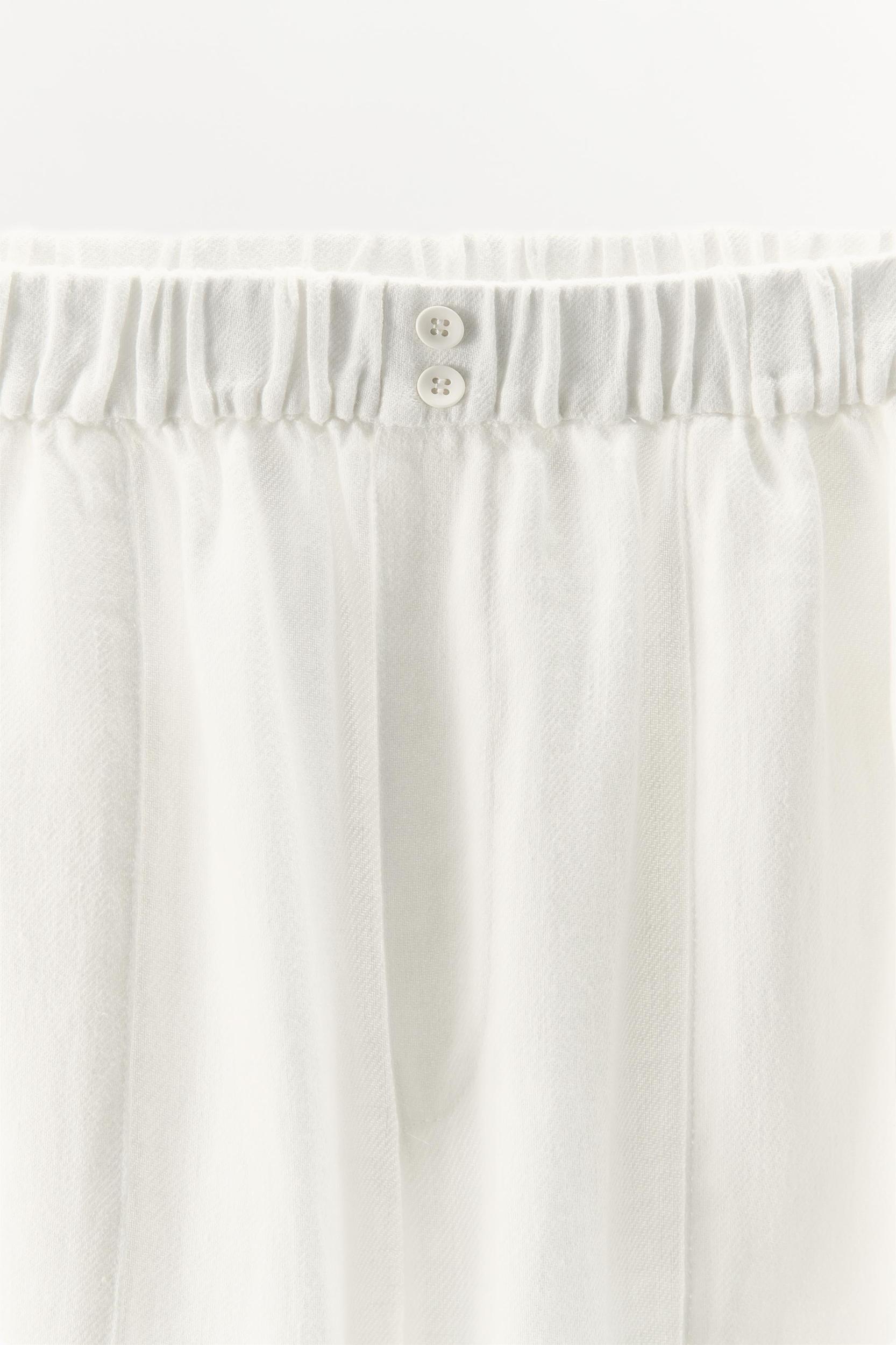 DOUBLE BUTTON LINEN PANTS Product Image