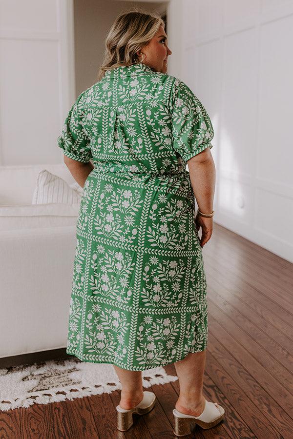 Patio Brunch Floral Midi Dress Curves Product Image