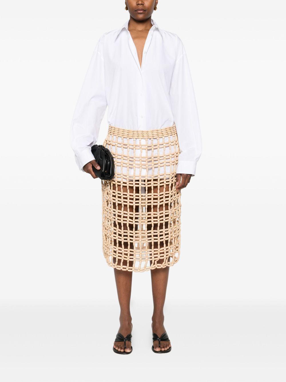 beaded grid midi skirt Product Image