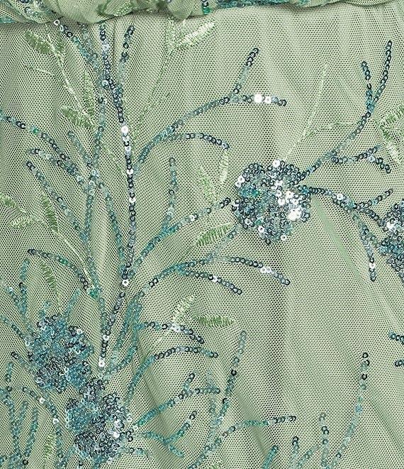 Ignite Evenings Short Flutter Sleeve Sequin Blouson Midi Dress Product Image