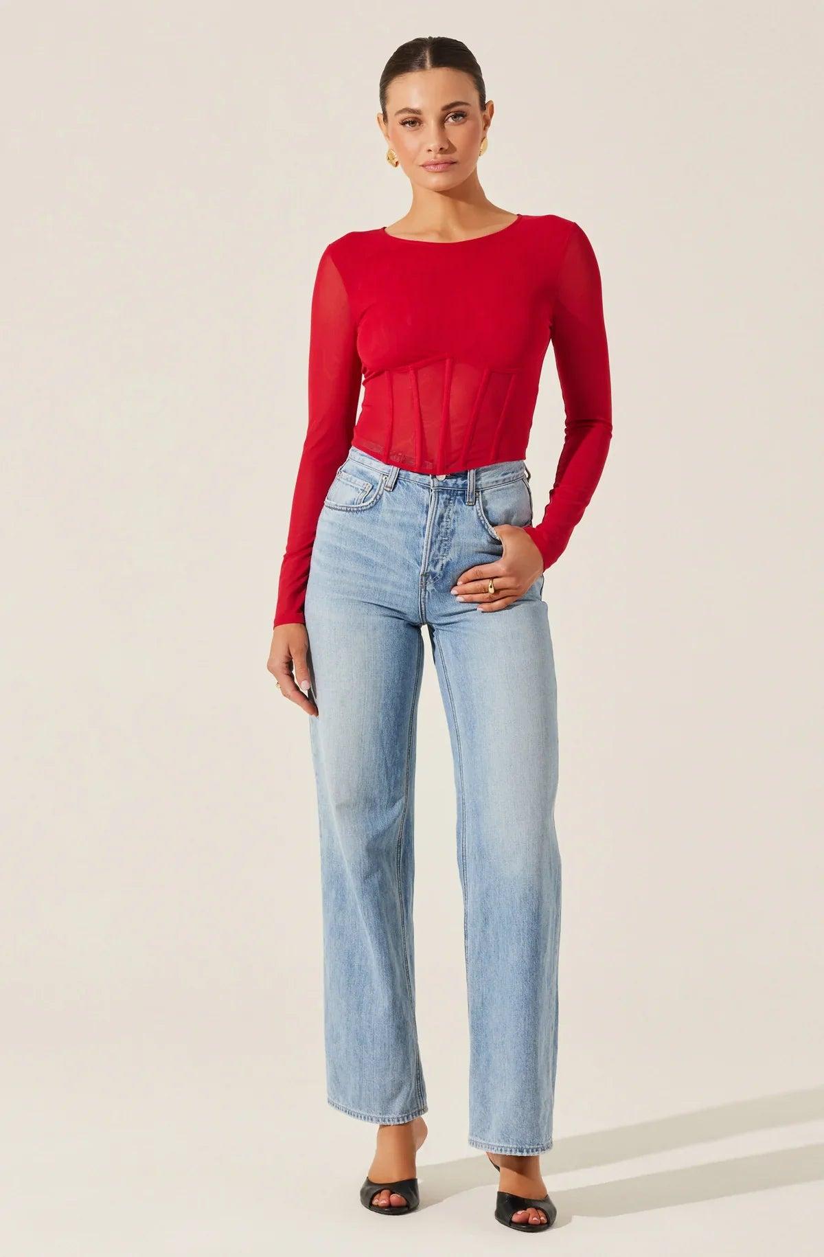 Kezia Red Top Product Image