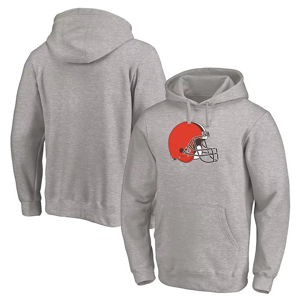 Men's Fanatics Branded Heathered Gray Cleveland Browns Team Big & Tall Primary Logo Pullover Hoodie, Size: 2XB, Grey Product Image
