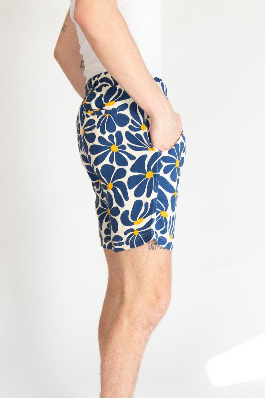 Cobalt Daisy Shorts Product Image