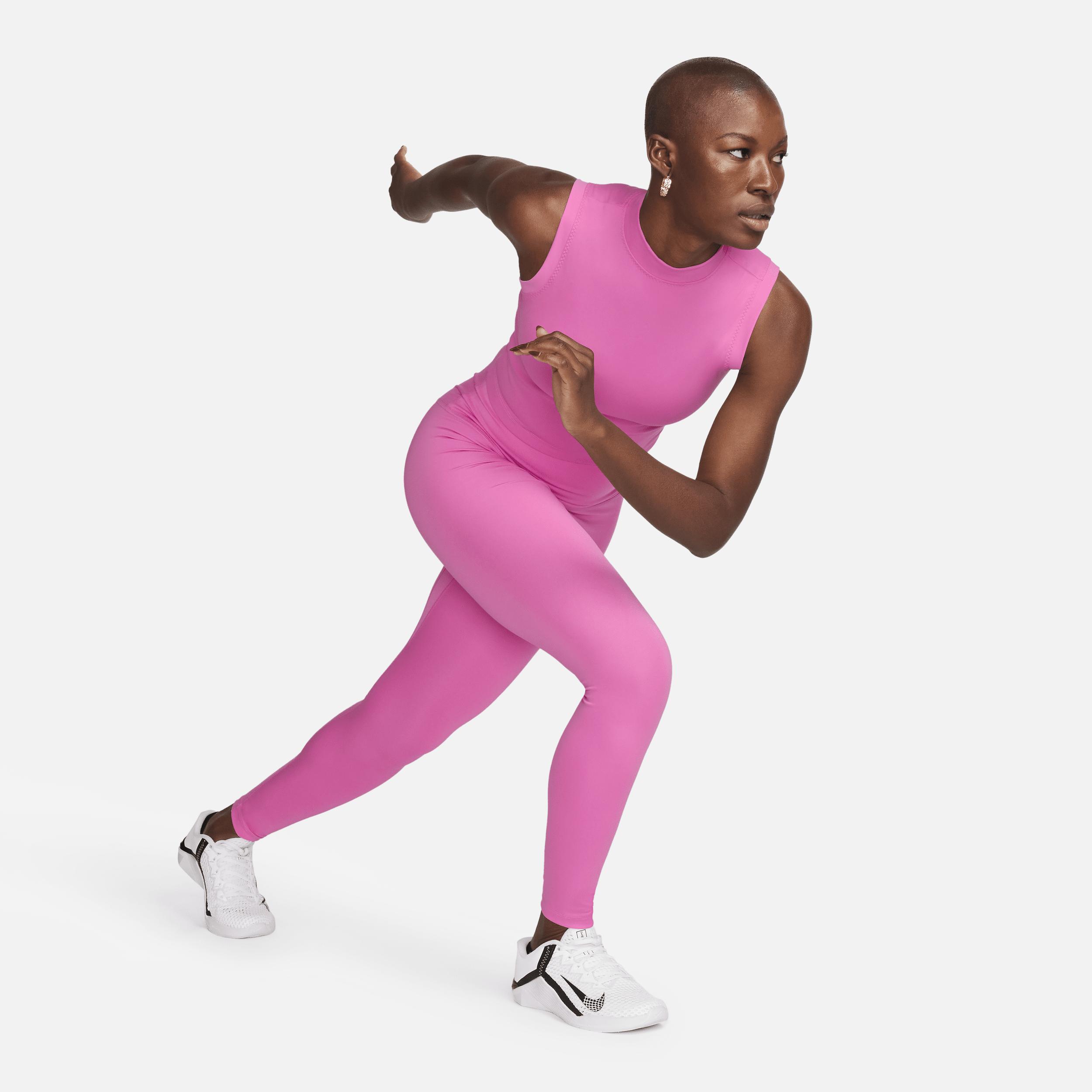 Nike Women's One Fitted Dri-FIT Mock-Neck Cropped Tank Top Product Image