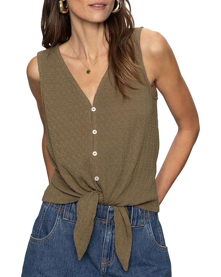V Neck Tie Tank Product Image
