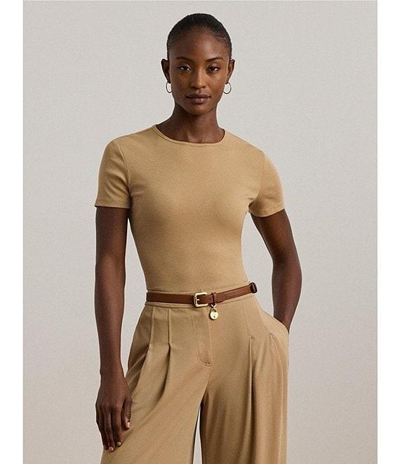 Lauren Ralph Lauren Stretch Cotton Crew Neck Short Sleeve Tee Product Image