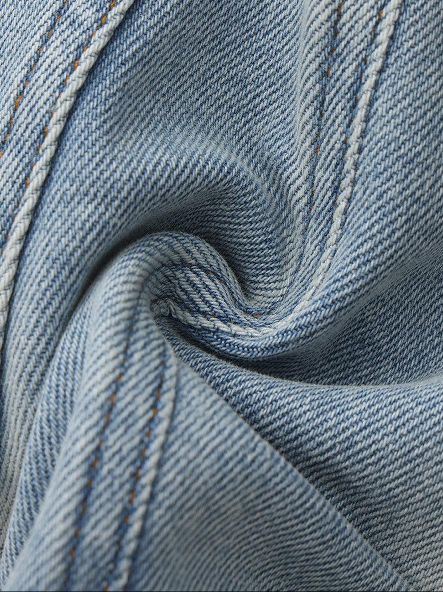 Lexi Low-Rise Light Blue Denim Mini Skirt Product Image