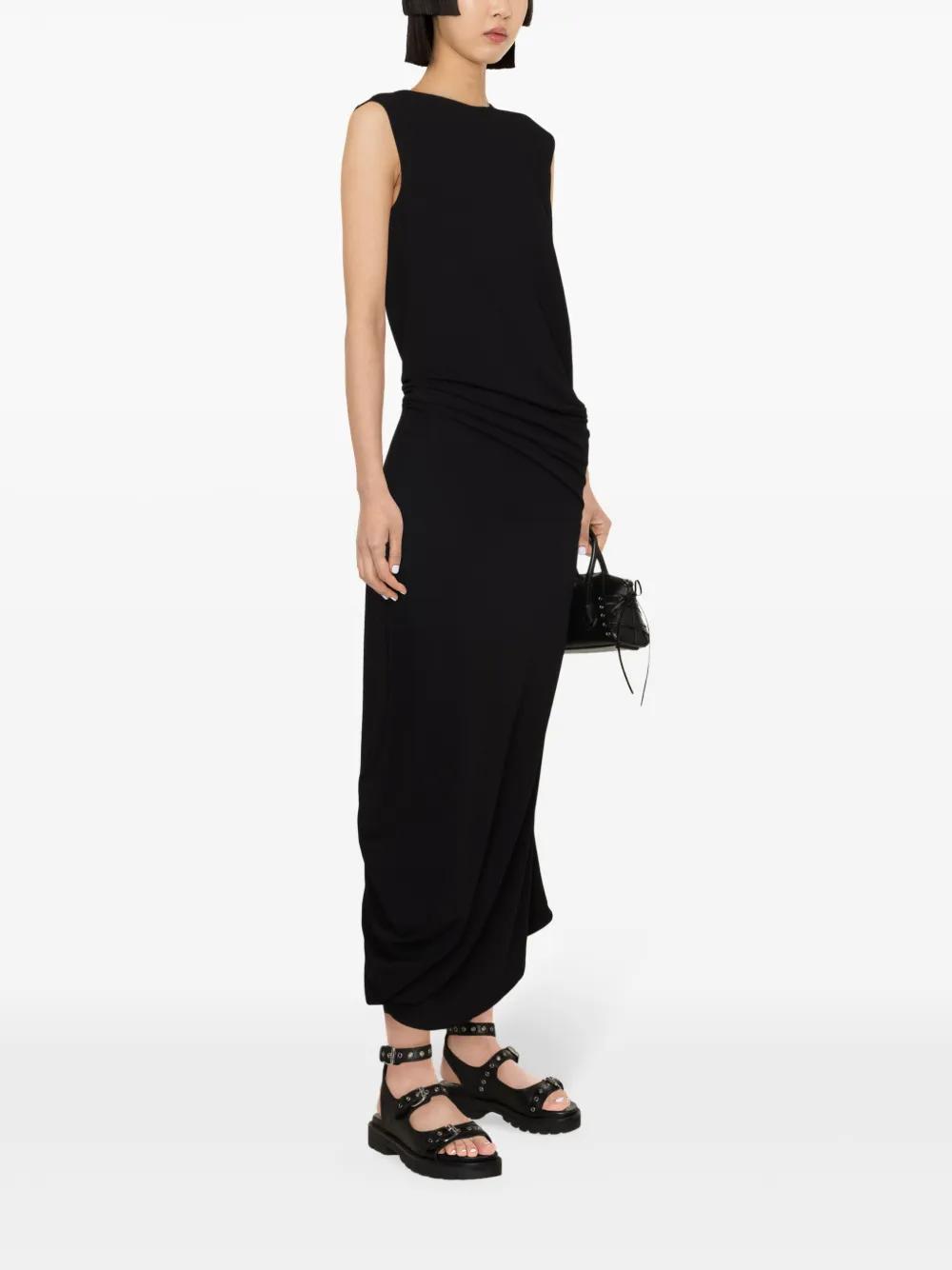 draped crepe maxi dress Product Image