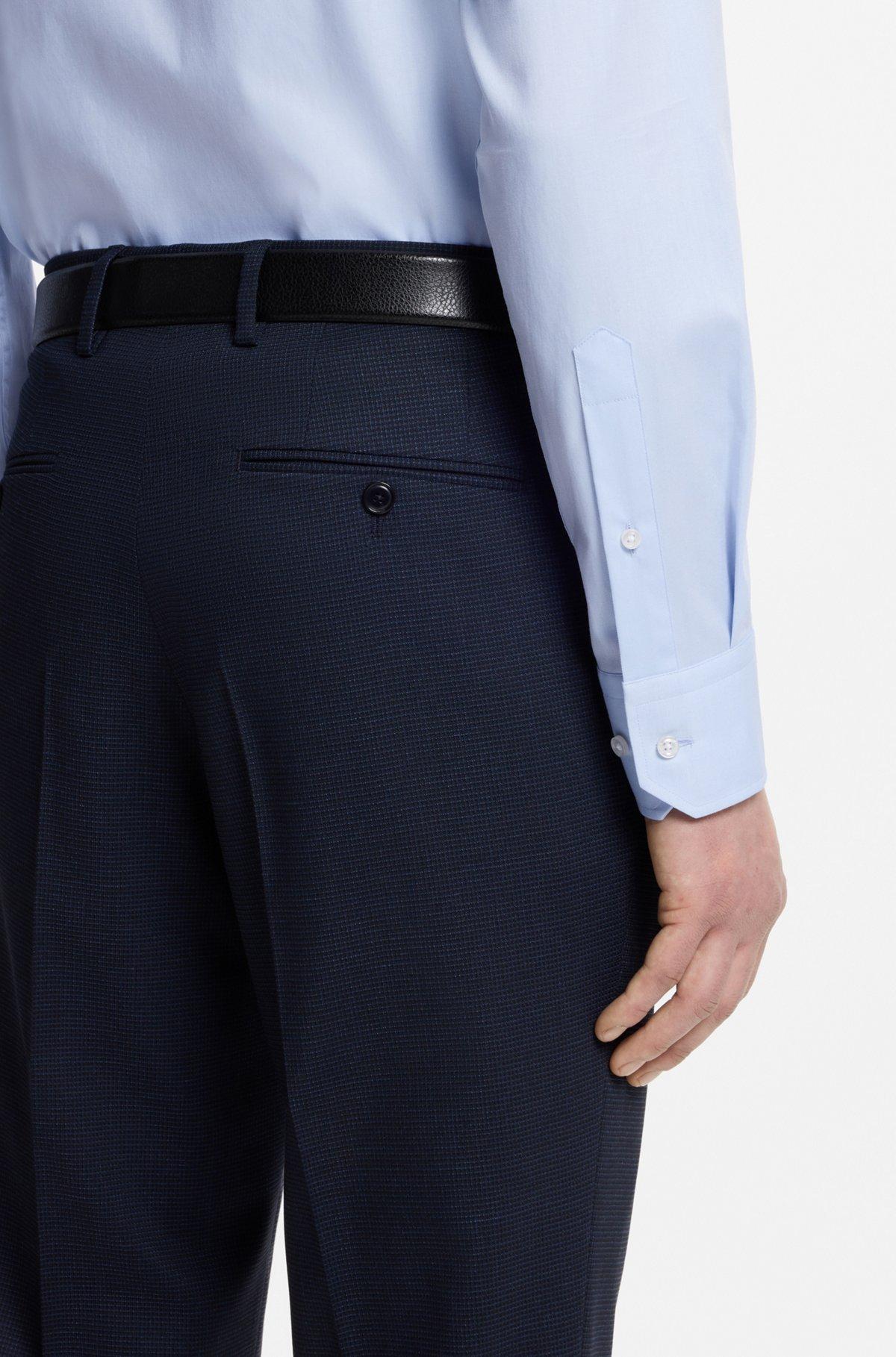 Regular-fit shirt in striped cotton twill Product Image