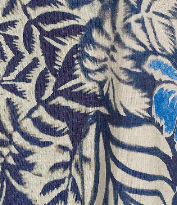 Bryn Walker Coordinating Wes Azzurra Print Round Neck Short Sleeve Tunic Product Image