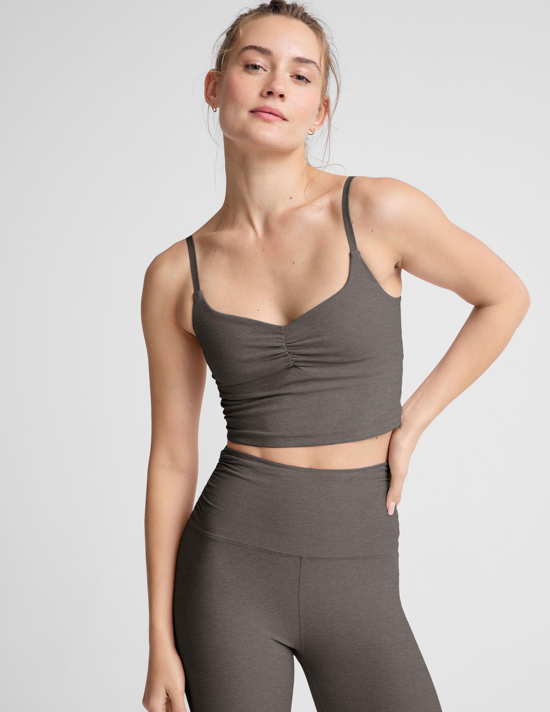 Spacedye Raise The Barre Shirred Cropped Tank Product Image